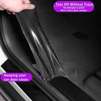 Rear Bumper Protector Guard Scratch Cover Protector Paint Threshold Guard,Front Rear Door Entry Sill Guard Scuff Plate Car Door Entry Guards for Most Cars,2.7in9.8ft(7cm3m) Black
