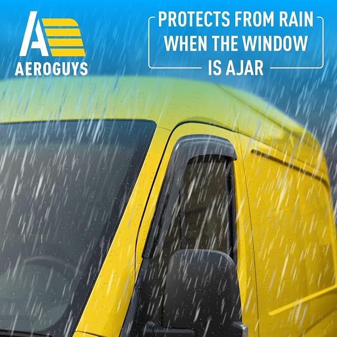 Extra Durable Window Deflectors Tape-On Window Visors Rain Guards Fit for Mercedes-Benz Sprinter 2019-2026, Sun Visors, Wind Vent for Shades, Exterior Car Accessories - 2 pcs. AG0989