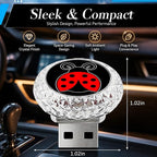 2 Pcs Owl USB LED Car Portable Interior Multi-Color Atmosphere Lamp | Portable Mini LED Night Light Auto Ambient Lighting, Universal Vehicle Bedroom Decor Car Accessories Owl Gifts for Women Men