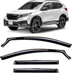 in-Channel Incredibly Durable Rain Guards for Honda CR-V (CRV) 2017-2022, Original Window Deflectors, Vent Deflector, Vent Window Visors, Dark Smoke Car Accessories, 4 pcs - 617450