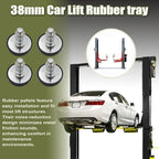 4-Pack 38mm Car Lift Rubber Pads Screw Up Heightening Feet for 2 Post Lift Round Tray Adapter Pad 38mm Shaft Diameter Universal Fit Heavy Duty Rubber