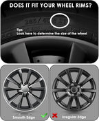 Automotive Alloy Wheel Rim Protector - Covering The Entire Rim of The Wheel hub - Strips for Curb Rash Prevention - Set of 4 Rim Protector Easy to Install(19'',White)
