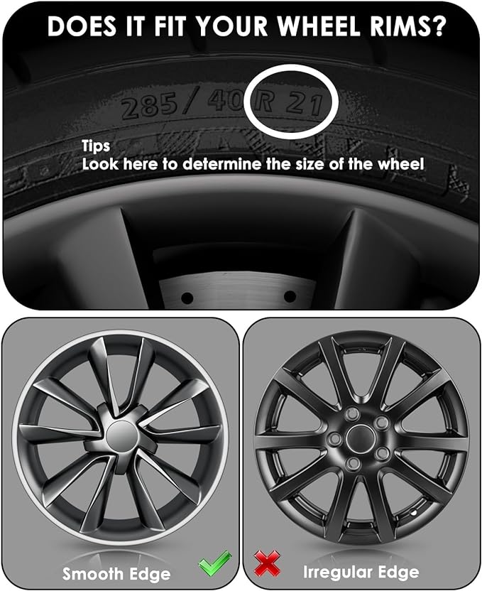 Automotive Alloy Wheel Rim Protector - Covering The Entire Rim of The Wheel hub - Strips for Curb Rash Prevention - Set of 4 Rim Protector Easy to Install(21'',Gold)