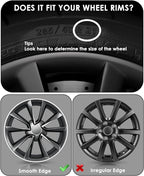 Automotive Alloy Wheel Rim Protector - Covering The Entire Rim of The Wheel hub - Strips for Curb Rash Prevention - Set of 4 Rim Protector Easy to Install(18'',Black)