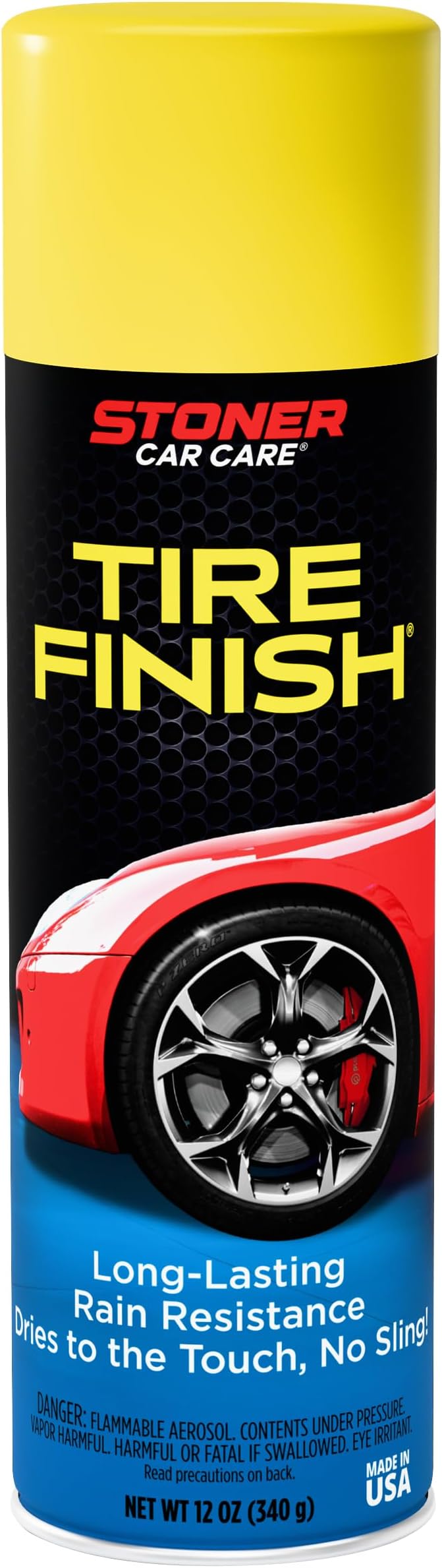 91094 More Shine Tire Finish – Tire Shine Spray Restores Deep Matte Black Finish with Long-Lasting Rain-Resistant Protection, Dry-to-Touch – 12 oz