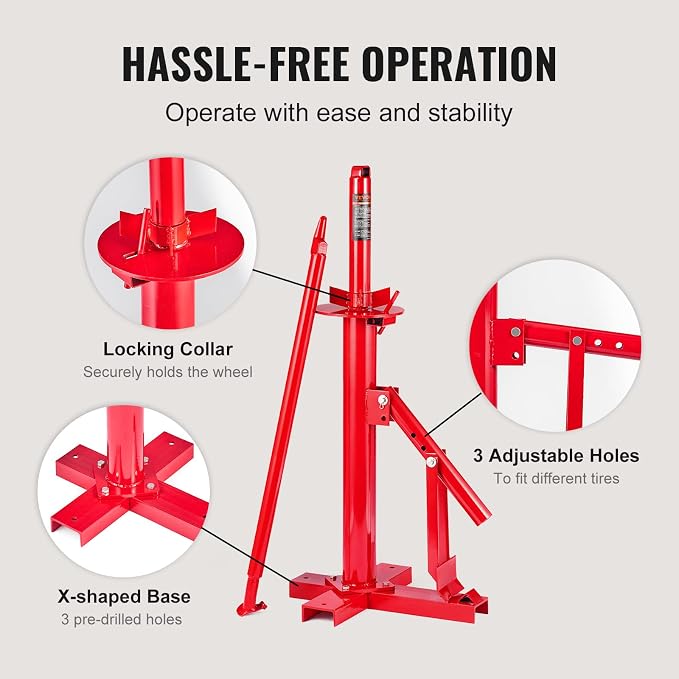 Manual Tire Changer, Portable Hand Bead Breaker Mounting Tool for 8"-16" Tires, Compatible with Car Truck Trailer, Tire Mounting Machine for Home Garage Small Auto Shop
