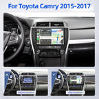 [2+64GB] Android 13 Car Stereo for Toyota Camry 2015 2016 2017, 10.1 inch Touch Screen Radio, Carplay&Android Auto/1080P/Hi-Fi Audio/Bluetooth/GPS/WiFi +MIC