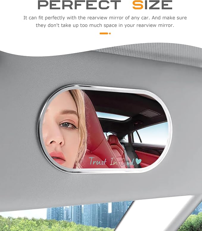 SCUARI 4PCS Car Stickers,Cars Decals,Car Accessories Trust in God Rearview Mirror Sticker,Trust in God Mirror Decals,Suitable for Most Cars, Trucks, Motorcycles, SUVs (Colorful)