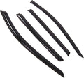 WD2-836B Dark Smoke 4 Pcs Set Window Visor (Outside Mount) Deflector Rain Guard Compatible with 2017-2018 Nissan Rogue