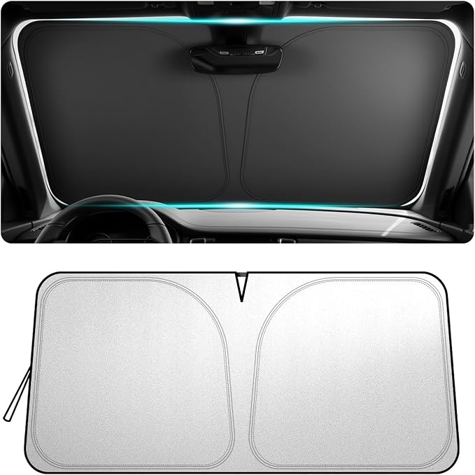 Car Windshield Sun Shade Foldable Compatible with Toyota 2016-2026 Tacoma,2026 New Sun Shade for Car Windshield,57.5×26.4 Inch Windshields Cover Suns Shades Cars Accessories