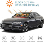 Windshield Sun Shade Dog Driving Car Funny Car Front Window Sunshade Cover for Truck SUV Blocks UV Rays Automotive Visor Interior Protector 55 x 30 inch