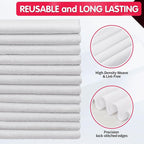White Microfiber Cleaning Cloth -Pack of 12, Highly Absorbent Cleaning Rags, 16"X12" All Purpose Cleaning Towels for Housekeeping, Kitchen, Car, Lint Free and Reusable Microfiber Towels