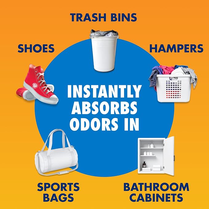 ARM & HAMMER Fresh Effects Odor Neutralizing Baking Soda Pouches, 5 Count | Long-Lasting, Fragrance-Free, For Shoes, Cars, Home & Small Spaces, Odor Absorber