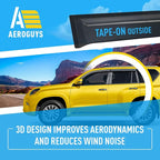 Extra Durable Window Deflectors Tape-On Window Visors Rain Guards Fit for GX 2010-2023, Sun Visors, Wind Vent for Shades, Exterior Car Accessories - 4 pcs. AG0928