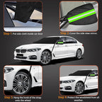 Car Windshield Cover for Ice and Snow, 600D Oxford Fabric Windshield Snow Cover Heavy Duty, Magnetic Car Anti-Snow Cover, Winter Frost Hail Protector for Most Sedan Truck SUV Van MPV (70 x 50 Inch)