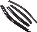 WD2-044 Dark Smoke 4 Pcs Set Window Visor (Outside Mount) Deflector Rain Guard Compatible with 1997-2003 Chevrolet Malibu