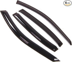 Outside Mount Window Vent Visors Rain Guards Compatible with Chevrolet Malibu 1997-2003 | Side Window Wind Deflectors Rain Shields | Smoke Tinted, 4 Pcs Set, DGWV-044