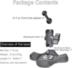 for Furrion 5″ & 7″ Camera Monitor Mount, RV Beanbag Dashboard Holder with 1" Ball Adjustable Aluminum Arm, Anti-Slip Base, No Drill Mount for Truck Trailer Backup Systems