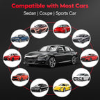 Car Windshield Sun Cover - 600D Windshield Sun Shade Window Cover Heavy Duty & UV Resistant, Outside Summer Sunshade Protector for Most Sedan Cars (62 x 50 Inch)