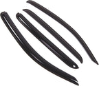 WD2-451 Dark Smoke 4 Pcs Set Window Visor (Outside Mount) Deflector Rain Guard Compatible with 2005-2015 Toyota Tacoma Double Cab/Extended Cab
