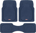 FlexTough Floor Mats for Cars, Blue Deep Dish All-Weather Car Mats, Waterproof Trim-to Fit Automotive Floor Mats for Cars Trucks SUV, Universal Floor Liner Car Accessories
