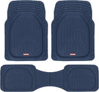 FlexTough Floor Mats for Cars, Blue Deep Dish All-Weather Car Mats, Waterproof Trim-to Fit Automotive Floor Mats for Cars Trucks SUV, Universal Floor Liner Car Accessories