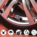 4PCS Bling Crystal Diamond Tire Stem Valve Caps, Dustproof Car Wheel Tire Valve Caps Universal Tire Valve Stem Covers for Cars, SUV, Trucks, Bikes, Motorcycles, Bicycles (Black Colorful)