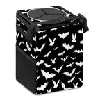 Car Trash Can with Lid Black and White Goth Bats Collapsible Reusable Leak-Proof Auto Garage Bag,Hanging Vehicle Car Accessories Interior Car Organizer