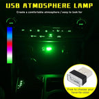 6 PCS USB LED Car Interior Atmosphere Lamp, Plug-in USB Decor Night Light, Portable Auto Ambient Lighting Kit, Universal Vehicle Interior Accessories for Most Cars (6 Colors)