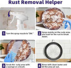 500ML Stainless Steel Rust Remover, Multi-Purpose Foam Cleaner, Dissolves Rust Particles, Stainless Steel Appliance Cleaner,Food-safe Formula,Metal Cleaner