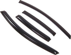 WD2-426 Dark Smoke 4 Pcs Set Window Visor (Outside Mount) Deflector Rain Guard Compatible with 2000-2005 Toyota Echo Sedan