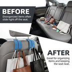 Car Seat Headrest Storage Hooks - 2 Pack Dual Hangers Design Organization Accessories, Car Interior Gadgets to Add Extra Holder and Hook for Purses,Bags,Coat and Handbag