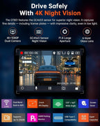 4K+1080P Dash Cam Front and Rear, Built-in WiFi GPS, 32GB SD Card Included | 2.0" IPS Screen, App Controls, Night Vision, 170° Wide Angle, G-Sensor Lock, Loop Recording, 24H Parking Mode, Quick Install