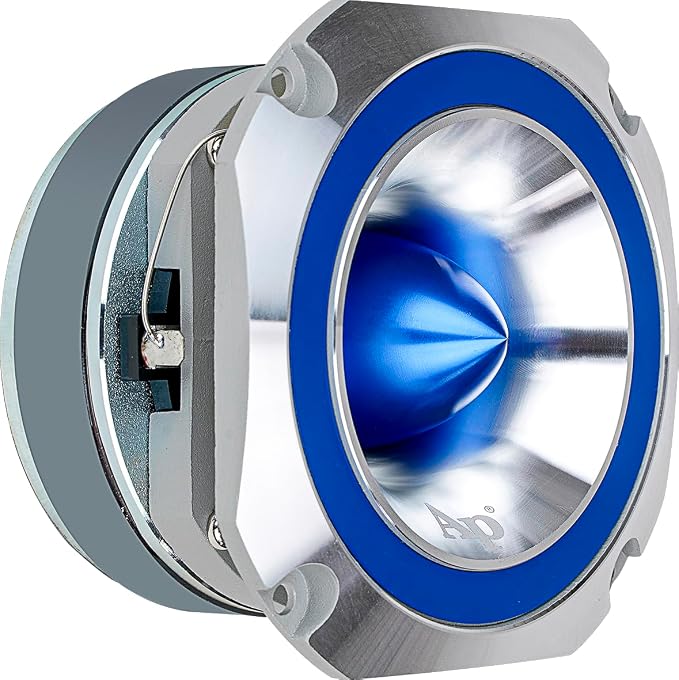 Heavy Duty Super Tweeter (ATR-4053-BLUE), 400 Watts, Die Cast Aluminum Frame, Candy Blue, Diamond Chrome Cutting Fnish, 1.5” Kapton Voice Coil, 4-8 Ohms