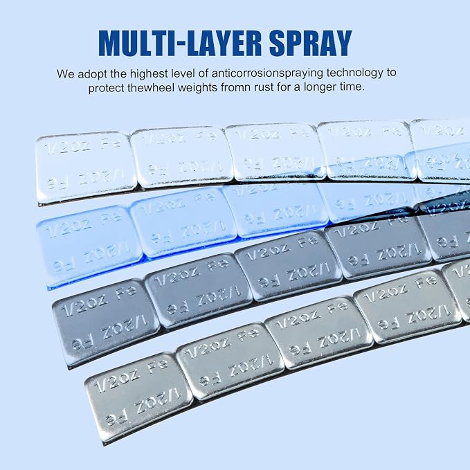 Upgraded Wheel Weights 1/2oz, 0.5oz - 126PCS Adhesive Stick on Wheel Weights, 63oz/Box, Perfect for Cars/Trucks/SUVs/Motorcycles