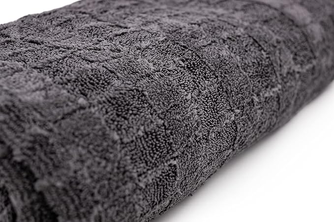 Gauntlet Car Drying Towel, Ultra-Absorbent 70/30 Blend Korean Microfiber, Dries Vehicles Faster Without Scratching, 900 GSM, 30x36 Inches, Ice Grey/Grey, 2-Pack