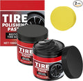 2Pcs Car Tire Shine with Sponge,Tire Coating Paste,Tire Polishing Paste,Ungraded Long-Lasting Tire Dressing with Wet Gloss Look Finish for Car, Truck, Motorcycle, RV & More