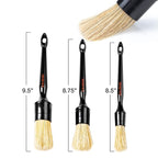 HD Intensive Brush Kit 3 Pack- Premium Boar’s Hair Brushes - Scratch Free Design - Fine Detailing Brushes For Personal And Professional Use