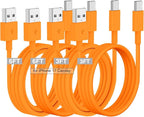 Car Carplay Cable for iPhone 17 16 15 Charger Cord,3/3/6/6FT USB A to USB C Cable for iPhone 17 Pro Max/16 Pro/15 Plus Charger,USB C Car Charger for Apple 17 Air/16 Pro Max/16e/15/iPad Pro-Orange