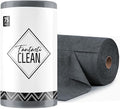 Microfiber Cleaning Cloth Roll- 75 Sheets, 12" x 12"(Dimgrey) | Super Absorbent, Lint-free, Tear-away Microfiber Towel Roll, for All-Purpose Cleaning, Reusable Alternative to Paper Towels