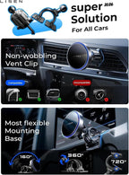 for 15W MagSafe Car Mount Charger,Magnetic Wireless Car Charger for iPhone 17 Pro Max Accessories,Magnetic Phone Holder for iPhone 17-12,Samsung,Pixel 9,Jeep Ford F150 Accessories,Gifts