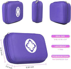 276PCS Compact Small First Aid Kits for Home Businesses Urgent Essential Mini First Aid Kit Travel Size Car Emergency Supplies Kit for Hiking Boating Skating, Purple