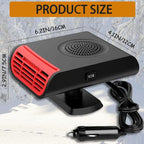 Portable 12V Car Heater & Defroster 150W, 360° Rotating Heater for Windshield and Cabin, Cigarette Lighter Plug for Vehicles,Trucks,RVs