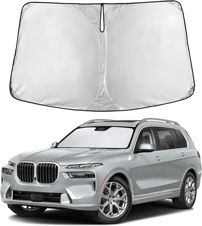 Windshield Sunshade Compatible for BMW X7 2018-2023 2024 2025, Sun Visor for Front Windshield & Window Sun Shade Cover, UV Heat Blocker & Protector, Car Accessories