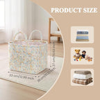Floral Fabric Storage Basket Car Interior Storage Basket Underwear Sundries Laundry Baskets Supplies Home Organizer Bag (style 1)