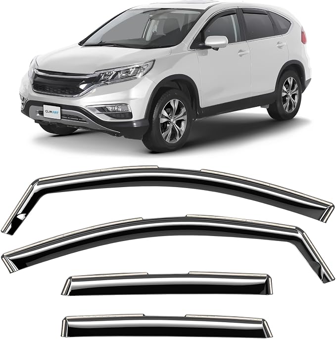 in-Channel Incredibly Durable Rain Guards Compatible with Honda CR-V 2012-2016, Original Window Deflectors, Vent Window Visors, Vent Deflector, 4 pcs. - 612170