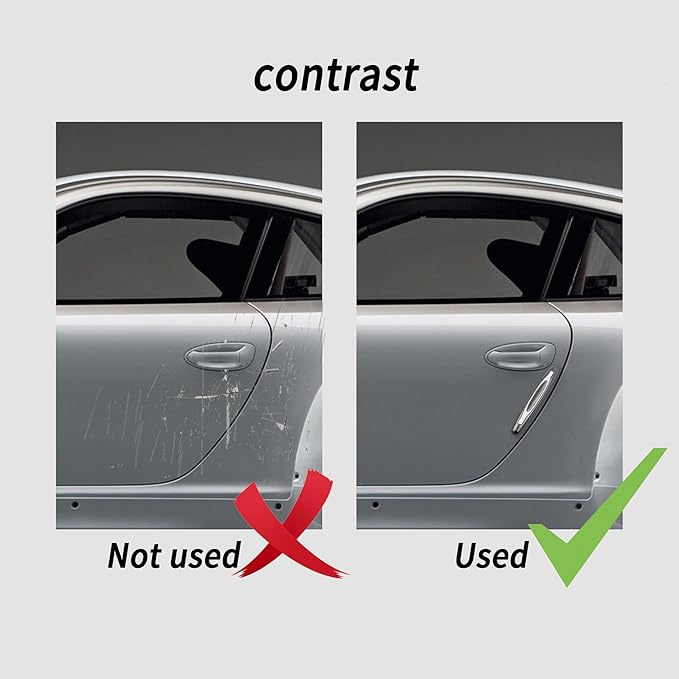 4PCS Car Door Edge Guards,Anti-Scratch Car Door Protector Trim Strip with Self Adhesive for Car Decor,Universal Exterior Car Accessories Door Guards for Cars Trucks SUVs (Gray)