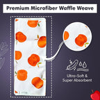 Double Sided Microfiber Hand Towels, 17x27 Inches Waffle Design Kitchen Towels Set, Durable & Soft Fast Drying Hand Wash Cloth and Dishcloth for Everyday Use at Home (Jonny & Gather- Blue/Multi)