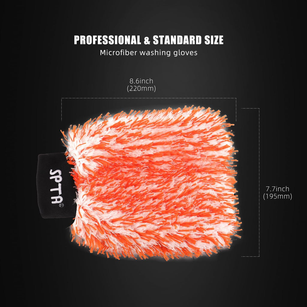 Microfiber Car Wash Mitt (3-Pack) — Plush Scratch-Free Sponges