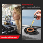 Kwak’s Solar-Powered Rotating Car Aromatherapy Auto-Spinning Ornament with Refillable Scent Pad, Subtle Ocean Fragrance, Ideal Gift for Men Women Dad Husband for Dashboard (Red-1)